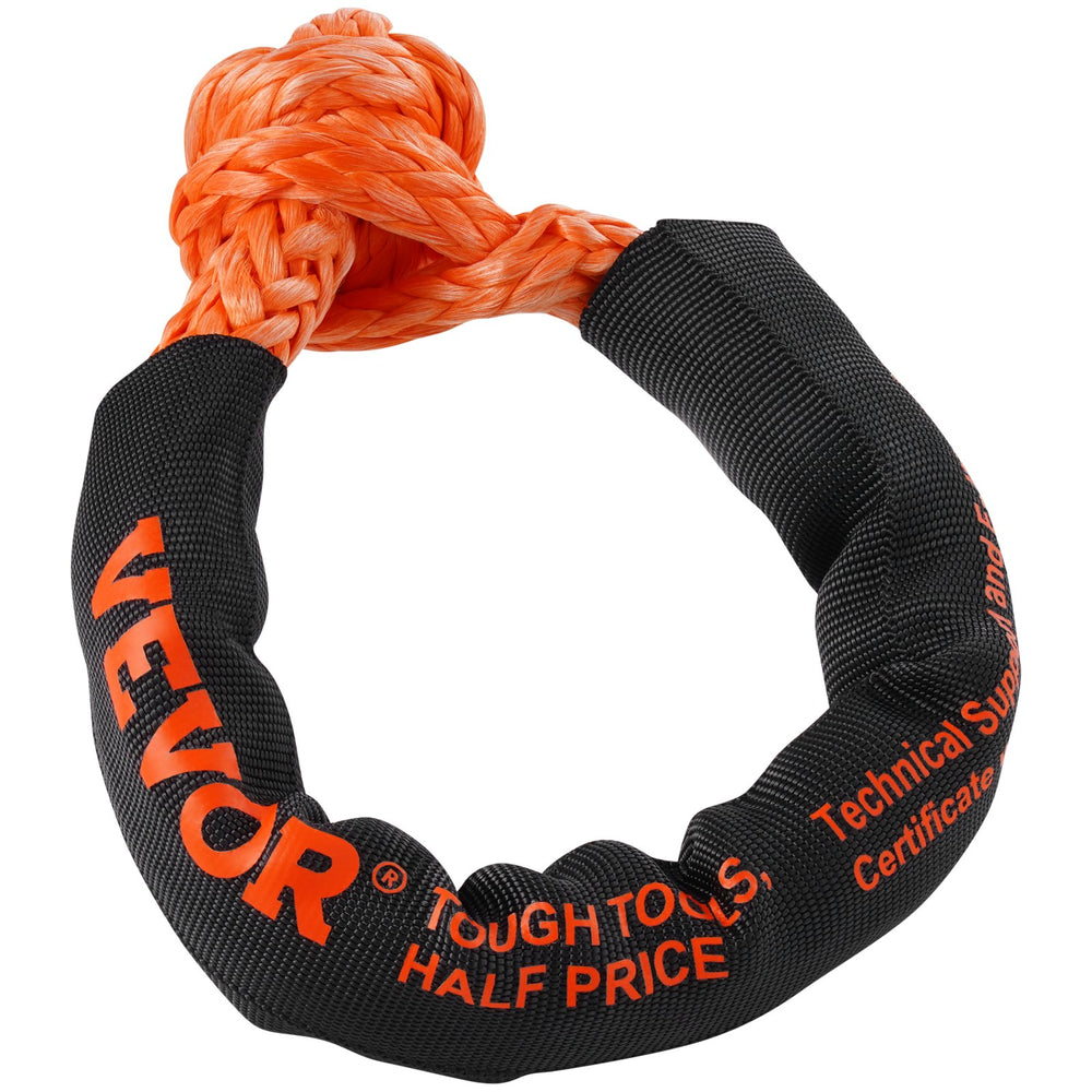 VEVOR Soft Shackle Synthetic Recovery Rope 2PCS 1.3x56 cm 20 Ton Break Strength