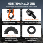 VEVOR 2 Pack 19 mm D Ring Shackle with 22.2 mm Screw Pin 28.5 Ton Break Strength