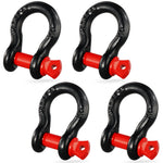 VEVOR 4 Pack 12.7 mm D Ring Shackle with 15.9 mm Screw Pin 8 Ton Break Strength