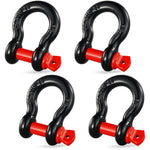 VEVOR 4 Pack 15.9 mm D Ring Shackle with 19 mm Screw Pin 13 Ton Break Strength