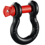 VEVOR 4 Pack 15.9 mm D Ring Shackle with 19 mm Screw Pin 13 Ton Break Strength