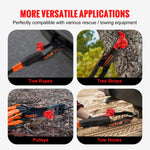 VEVOR Soft Shackle Synthetic Recovery Rope 2PCS 1.3x56 cm 20 Ton Break Strength