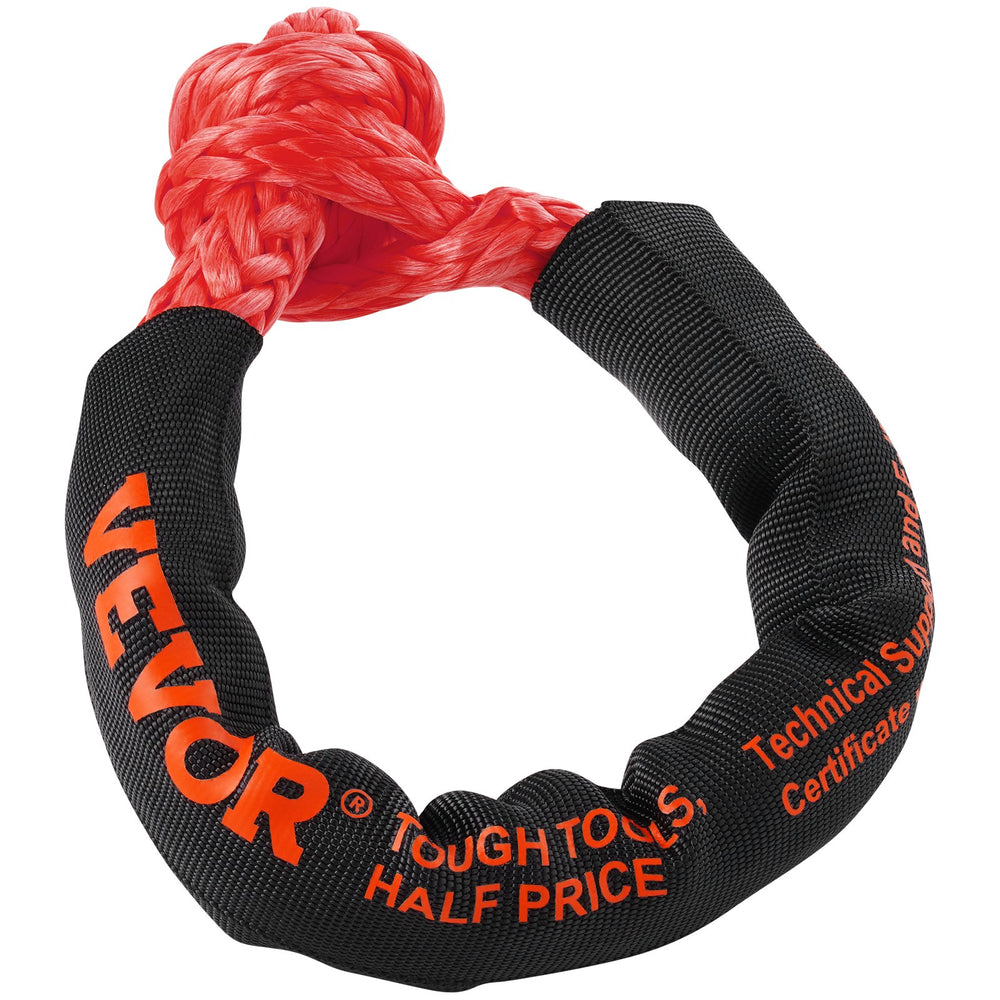 VEVOR Soft Shackle Synthetic Recovery Rope 2PCS 1.3x56 cm 20 Ton Break Strength