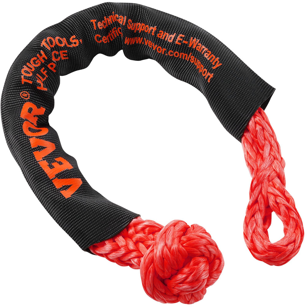 VEVOR Soft Shackle Synthetic Recovery Rope 2PCS 1.3x56 cm 20 Ton Break Strength