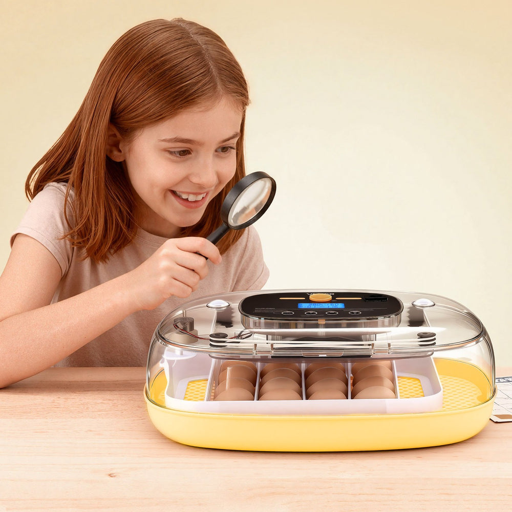 VEVOR 24 Egg Incubator, Automatic Egg Turner with LED Candler, Temperature & Humidity Control, 360° View Clear Window, Auto Water Refill, Poultry Eggs Incubators for Hatching Chicks Ducks Goose Quail