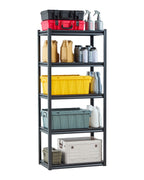 VEVOR Storage Shelves, 2000 lbs, 5 Tier Garage Storage Shelving, 18" D x 32" W x 72" H Adjustable Metal Shelves for Garage Shelves Utility Rack Shelf, Ideal for Kitchen, Warehouse, Basement, Black