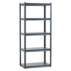 VEVOR Storage Shelves, 2000 lbs, 5 Tier Garage Storage Shelving, 18" D x 32" W x 72" H Adjustable Metal Shelves for Garage Shelves Utility Rack Shelf, Ideal for Kitchen, Warehouse, Basement, Black