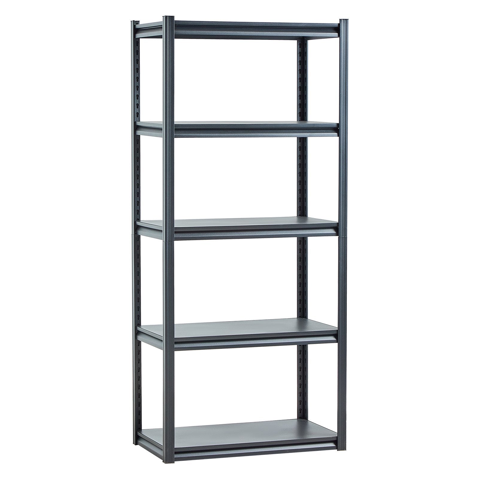 VEVOR Storage Shelves, 2000 lbs, 5 Tier Garage Storage Shelving, 18" D x 32" W x 72" H Adjustable Metal Shelves for Garage Shelves Utility Rack Shelf, Ideal for Kitchen, Warehouse, Basement, Black