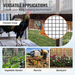 VEVOR Hardware Cloth, 910 x 30480 mm Galvanized Wire Mesh Roll, 19 Gauge Chicken Wire Fence Roll, Vinyl Coating Metal Wire Mesh for Chicken Coop Barrier, Rabbit Snake Fences, Poultry Enclosures