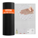 VEVOR Hardware Cloth, 910 x 30480 mm Galvanized Wire Mesh Roll, 19 Gauge Chicken Wire Fence Roll, Vinyl Coating Metal Wire Mesh for Chicken Coop Barrier, Rabbit Snake Fences, Poultry Enclosures