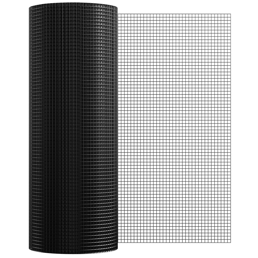 VEVOR Hardware Cloth, 910 x 30480 mm Galvanized Wire Mesh Roll, 19 Gauge Chicken Wire Fence Roll, Vinyl Coating Metal Wire Mesh for Chicken Coop Barrier, Rabbit Snake Fences, Poultry Enclosures