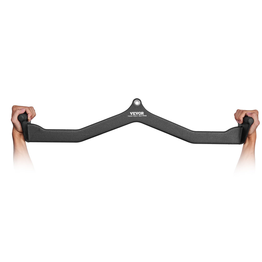 VEVOR LAT Pulldown Attachment, Cable Machine Rowing V-bar Attachment, Tricep Pull Down Bar, Back Strength Training Rubber Coated Handle Grip, Bicep Curl Tricep Lat Pulldown Bar for Home Gym Fitness
