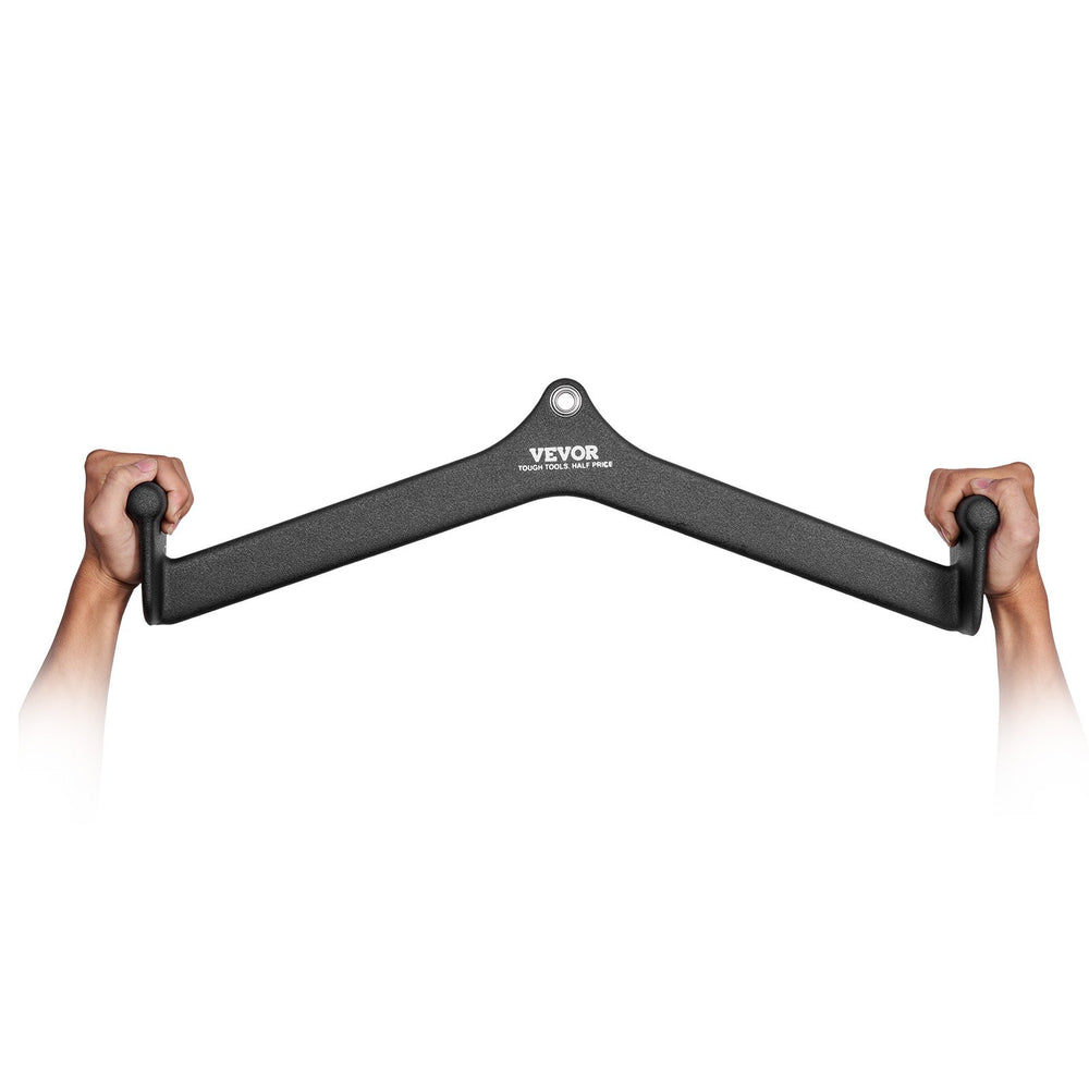 VEVOR LAT Pulldown Attachment, Cable Machine Rowing V-bar Attachment, Tricep Pull Down Bar, Back Strength Training Rubber Coated Handle Grip, Bicep Curl Tricep Lat Pulldown Bar for Home Gym Fitness