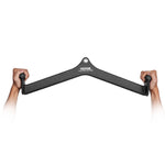 VEVOR LAT Pulldown Attachment, Cable Machine Rowing V-bar Attachment, Tricep Pull Down Bar, Back Strength Training Rubber Coated Handle Grip, Bicep Curl Tricep Lat Pulldown Bar for Home Gym Fitness