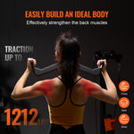 VEVOR LAT Pulldown Attachment, Cable Machine Rowing V-bar Attachment, Tricep Pull Down Bar, Back Strength Training Rubber Coated Handle Grip, Bicep Curl Tricep Lat Pulldown Bar for Home Gym Fitness
