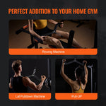 VEVOR LAT Pulldown Attachment, Cable Machine Rowing V-bar Attachment, Tricep Pull Down Bar, Back Strength Training Rubber Coated Handle Grip, Bicep Curl Tricep Lat Pulldown Bar for Home Gym Fitness