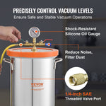 VEVOR Vacuum Chamber Tempered Glass Lid Vacuum 11.4 L Degassing Chamber Silicone