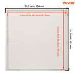 VEVOR Access Panel for Drywall, 64x64 cm Galvanized Steel Access Door, Easy Install Hinged Service Panel with Screwdriver Latch, for Ceiling Plumbing Electrical, 62x62 cm Cutout Size White