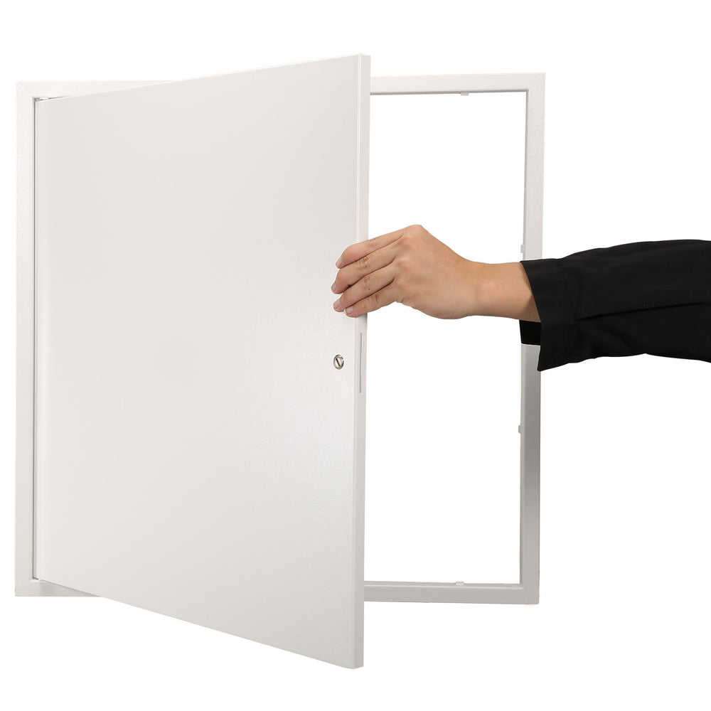 VEVOR Access Panel for Drywall, 64x64 cm Galvanized Steel Access Door, Easy Install Hinged Service Panel with Screwdriver Latch, for Ceiling Plumbing Electrical, 62x62 cm Cutout Size White