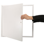 VEVOR Access Panel for Drywall, 64x64 cm Galvanized Steel Access Door, Easy Install Hinged Service Panel with Screwdriver Latch, for Ceiling Plumbing Electrical, 62x62 cm Cutout Size White