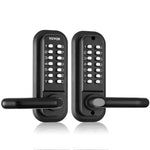 VEVOR Mechanical Keyless Entry Door Lock, 14 Digit Keypad, Double-sided Embedded Outdoor Gate Door Locks Set with Keypad and Handle, Water-proof Zinc Alloy, Easy to Install, for Garden, Yard, Garage