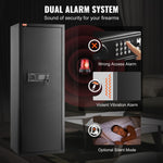 Secure Storage Cabinet for 8-10 Rifles, Tall Gun Safe with Digital Keypad and Lock, Quick Access Rifle Cabinet with Adjustable Shelf, Ideal for Home Rifle and Shotgun Storage (Assembly Required)