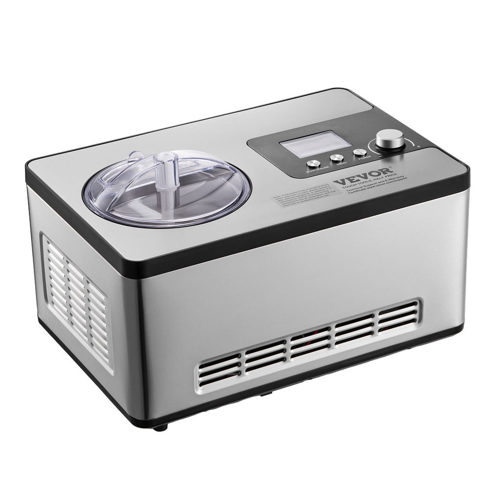 VEVOR 1.9 L Automatic Ice Cream Machine Electric Yogurt Gelato Make Silver
