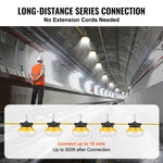 VEVOR 15.24m Construction String Work Lights 50W 5000LM Connectable Waterproof