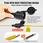 VEVOR 15.24m Construction String Work Lights 50W 5000LM Connectable Waterproof