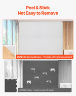 VEVOR 18 Pack Acoustic Panels with Self Adhesive, 11.8 x 11.8 x 0.4 inch Sound Proof Foam Panels, Polyester Fiber Soundproof Wall Panels High Density, for Home, Studio, Office, Theater, White