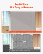 VEVOR 5 PCS Acoustic Panels, 120 x 60cm Self-Adhesive Sound Proof Foam Panels, Large Polyester Fiber Sound Absorbing Wall Tiles, Echo Absorbtion for Home Studio,Office, Theater, Camel