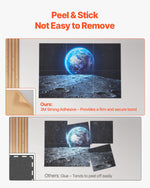 VEVOR 6 Pack Art Acoustic Panels, 70.87 x 47.24 x 0.4 inch Soundproof Wall Tiles, Self Adhesive Decorative Sound Dampening Absorbing Boards for Home, Office, Studio, Gaming Room, Theater, Earth