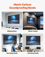 VEVOR 6 Pack Art Acoustic Panels, 70.87 x 47.24 x 0.4 inch Soundproof Wall Tiles, Self Adhesive Decorative Sound Dampening Absorbing Boards for Home, Office, Studio, Gaming Room, Theater, Earth