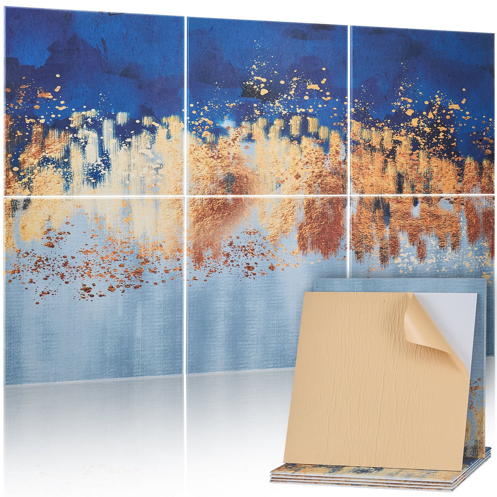 VEVOR 6 Pack Art Acoustic Panels, 70.87 x 47.24 x 0.4 inch Soundproof Wall Tiles, Self Adhesive Decorative Sound Dampening Absorbing Boards for Home, Office, Studio, Gaming Room, Theater, Pastel