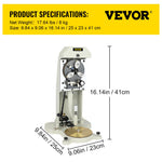 VEVOR Inside Ring Engraver Double Sided Dial Ring Engraver Stamper 1.5mm-2.0mm Character Letter Block Ring Engraving Machine for Rings Inner Engraving
