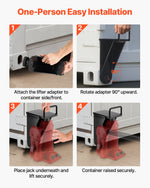 VEVOR Shipping Container Jack Lug with U-Shaped Handle, 1-Pack, Storage Leveler Booster Withstands Sun & Rain, Heavy Duty Container Jack Lug for Shipping Industry, Logistics, Warehouse Management