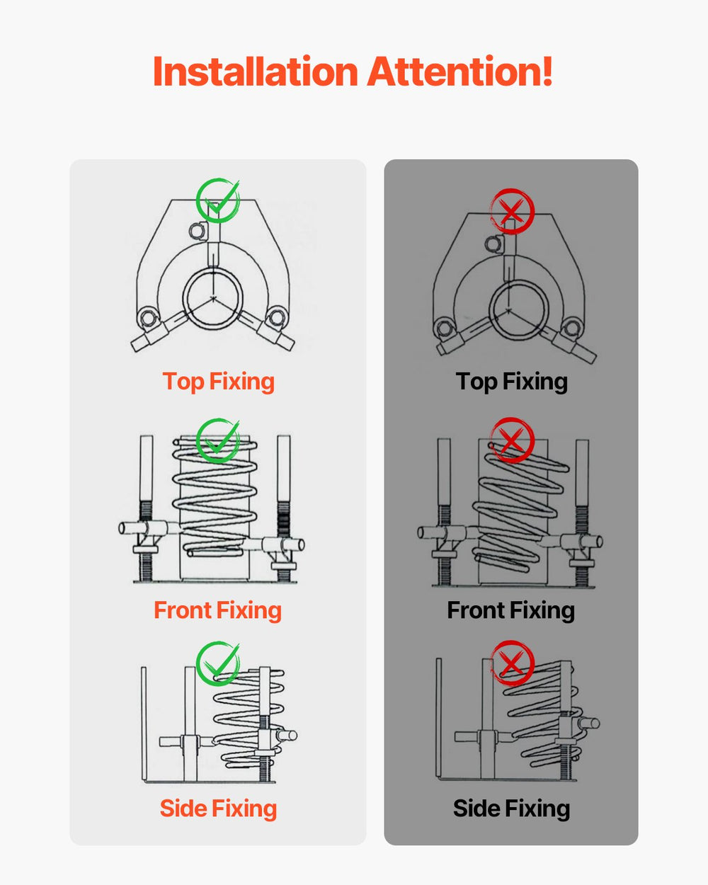 VEVOR Strut Spring Compressor, 4-level Adjustment, Strut Compressor with Versatile Mounting Options & Multi-Purpose Hooks for Compressing Coil Springs up to 3,000 lbs, Fit for SUVs, Trucks, Pickups
