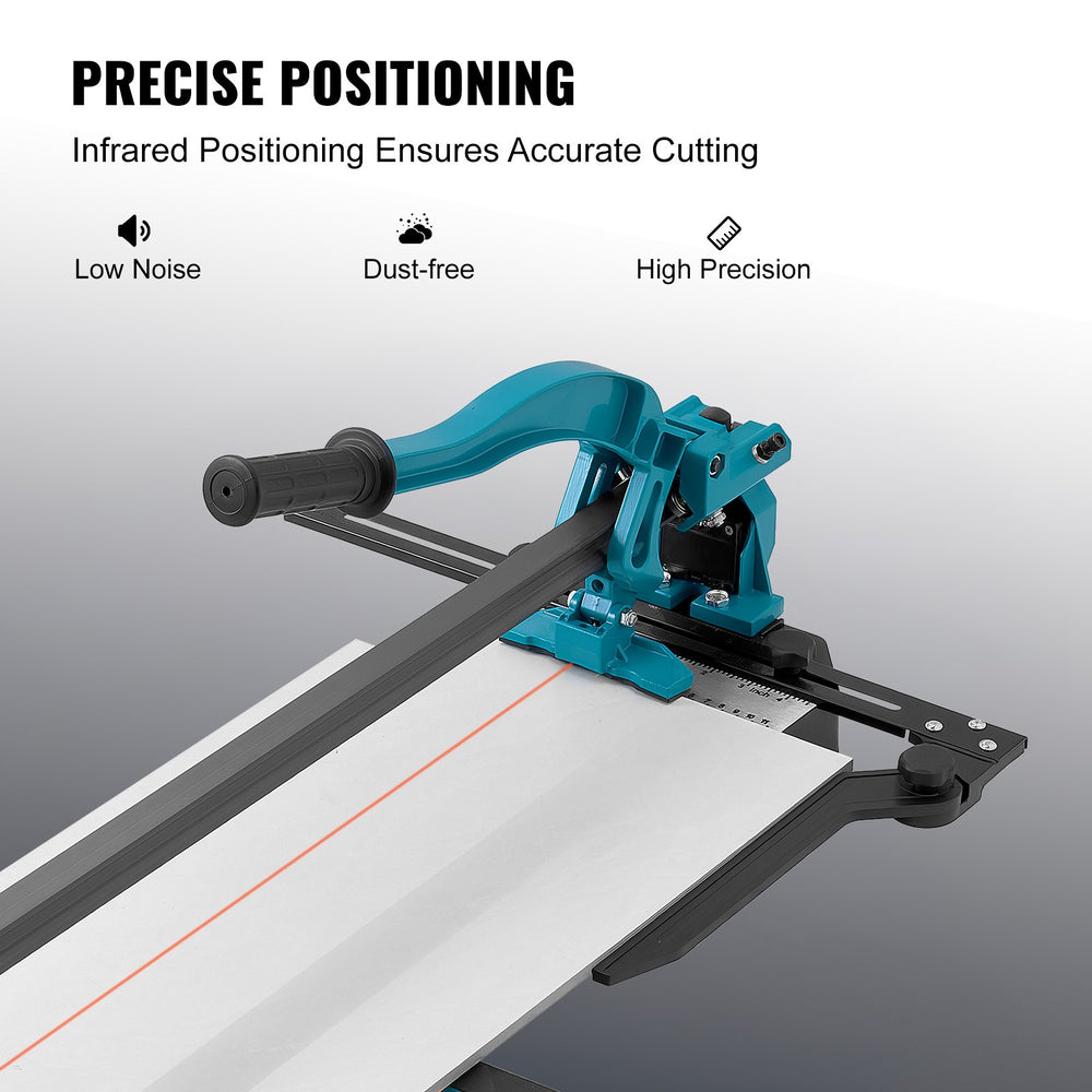 VEVOR Manual Tile Cutter, 1000mm, Porcelain Ceramic Tile Cutter with Tungsten Carbide Cutting Wheel, Infrared Positioning, Anti-Skid Feet, Durable Rails for professional installers or beginners