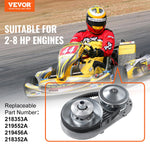 VEVOR Drive Clutch, 2-8HP Engine, 2000 RPM High-Strength Drive Clutch with Asymmetric Designed Wheels & Robust Rubber Belt, Sturdy & Durable Clutch with Full Accessories, Fit for Various Engines