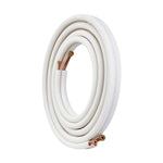 VEVOR 7620mm Mini Split Line Set, 6.4 & 12.7mm O.D Copper Pipes Tubing and Triple-Layer Insulation, for Mini Split Air Conditioning Refrigerant or Heating Pump Equipment & HVAC with Wrapping Strips.