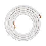 VEVOR 7620mm Mini Split Line Set, 6.4 & 12.7mm O.D Copper Pipes Tubing and Triple-Layer Insulation, for Mini Split Air Conditioning Refrigerant or Heating Pump Equipment & HVAC with Wrapping Strips.