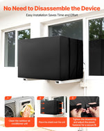 VEVOR Air Conditioner Cover, 530 x 400 x 380 mm Ac Cover for Air Conditioning Unit, Double-Layer, Waterproof Polyester Fabric, Adjustable Shoulder Strap, Universal Size for Outdoor Outside