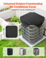 VEVOR Air Conditioner Cover for Outside Units, 910 x 910 mm Central AC Cover for Air Conditioning Unit, Top Universal Mesh Defender Rainproof Easy Install for Outdoor Outside All Seasons, Black