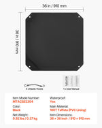 VEVOR Air Conditioner Cover for Outside Units, 910 x 910 mm Central AC Cover for Air Conditioning Unit, Top Universal Mesh Defender Rainproof Easy Install for Outdoor Outside All Seasons, Black