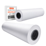 VEVOR Wide Format Paper, 61 cm x 152.4 m Plotter Paper, 2 Rolls CAD Bond Rolls with 7.62 cm Core, 75 g/m² Bond Paper Rolls, Idea for CAD Drawings, Engineering Plans, GIS Maps & Architectural Designs