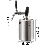 VEVOR Nitro Cold Brew Coffee Maker 2L Nitro Brew Coffee Maker Stainless Steel Nitro Coffee Maker Portable Cold Brew Coffee Maker with Brushes Home Brew Kit