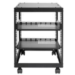 VEVOR 12U Open Frame Server Rack, 58.5-101.6cm Adjustable Depth, Free Standing or Wall Mount Network Server Rack, 4 Post AV Rack with Casters, Holds All Your Networking IT Equipment AV Gear Router Modem