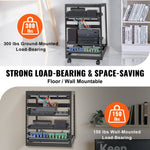 VEVOR 15U Open Frame Server Rack, 58.5-101.6cm/23-40 in Adjustable Depth, Free Standing or Wall Mount Network Server Rack, 4 Post AV Rack with Casters, Holds All Your Networking IT Equipment AV Gear Router Modem