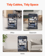 VEVOR 16U Open Frame Network Rack, 585 mm Depth, Wall Mounted or Floor Standing Server Rack, Heavy Duty 4 Post, with Vented Shelves & Mounting Hardware, Holds All Your Networking IT Equipment AV Gear