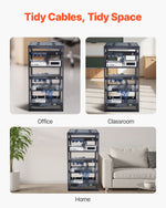 VEVOR 20U Open Frame Network Rack, 585 mm Depth, Wall Mounted or Floor Standing Server Rack, Heavy Duty 4 Post, with Vented Shelves & Mounting Hardware, Holds All Your Networking IT Equipment AV Gear